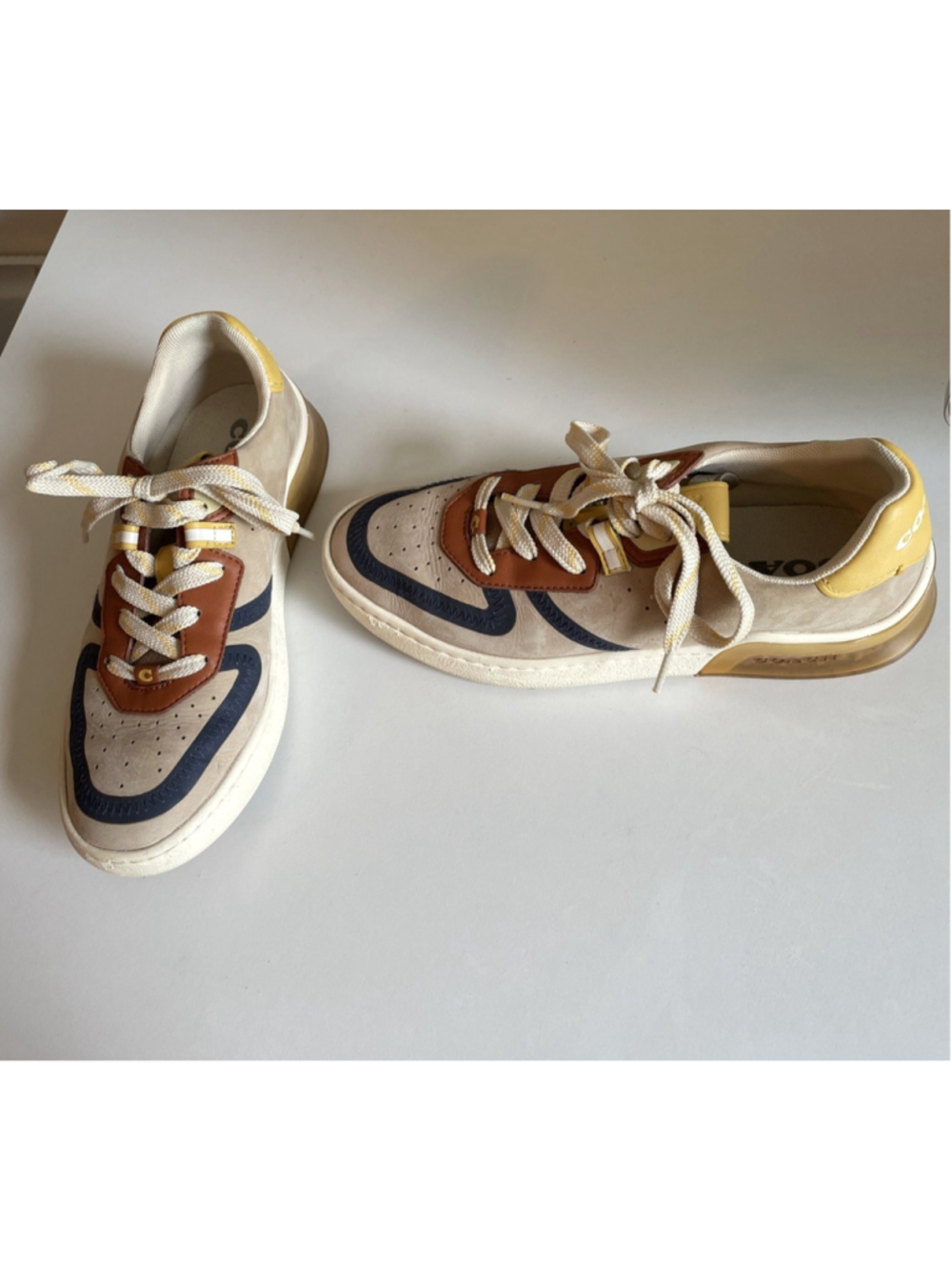 Coach Citysole Court Sneaker Multicolor Suede and Leather G5052 Size 7.5B